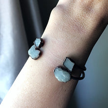 Load image into Gallery viewer, Raw Aquamarine Chakra Cuff Bracelet - Made to Order