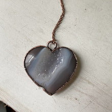 Load image into Gallery viewer, Druzy “Broken Open” Heart Necklace #2 - Ready to Ship