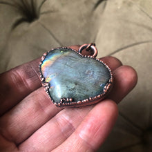 Load image into Gallery viewer, Labradorite Heart Necklace #4