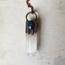 Load image into Gallery viewer, Selenite & Blue Kyanite Necklace #1 - Ready to Ship