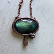 Load image into Gallery viewer, Labradorite with Sculpted Snake Necklace - Ready to Ship