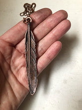 Load image into Gallery viewer, Electroformed Feather Necklace - Ready to Ship