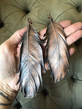 Load image into Gallery viewer, Electroformed Feather and Labradorite Necklace
