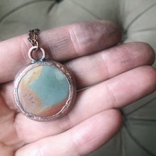 Load image into Gallery viewer, Polychrome Jasper Moon Necklace #11
