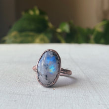 Load image into Gallery viewer, Rainbow Moonstone Ring (Size 5.5) - Ready to Ship