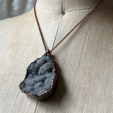 Load image into Gallery viewer, Gray Druzy Necklace - Ready to Ship