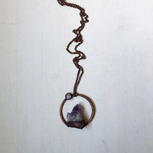 Load image into Gallery viewer, Amethyst Cluster with Rainbow Moonstone Necklace #3 - Tell Tale Heart Collection