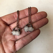 Load image into Gallery viewer, Clear Quartz Druzy Necklace