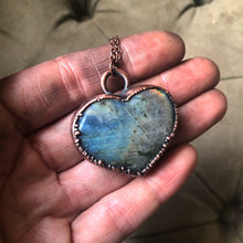 Load image into Gallery viewer, Labradorite Heart Necklace #4