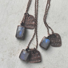 Load image into Gallery viewer, Live By the Moon Necklace with Rainbow Moonstone - Ready to Ship