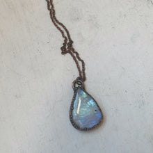 Load image into Gallery viewer, Rainbow Moonstone Teardrop Necklace - Ready to Ship