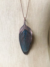 Load image into Gallery viewer, Blue Macaw Feather Necklace - Ready to Ship