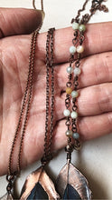 Load image into Gallery viewer, Electroformed Small Macaw Feather Necklace - Ready to Ship