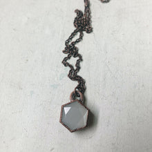 Load image into Gallery viewer, White Moonstone Hexagon Necklace #1 - Ready to Ship
