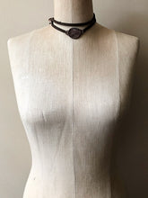 Load image into Gallery viewer, Druzy Wrap Bracelet/Choker - Light Gray with Black Speckles (Flower Moon Collection)