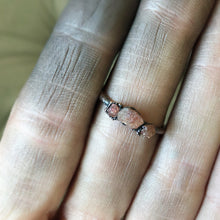 Load image into Gallery viewer, Raw Sunstone Triple Stacking Ring - Ready to Ship