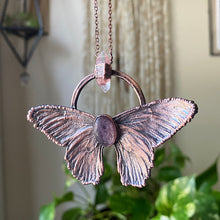 Load image into Gallery viewer, Electroformed Butterfly With Lepidolite & Clear Quartz Necklace - Ready to Ship