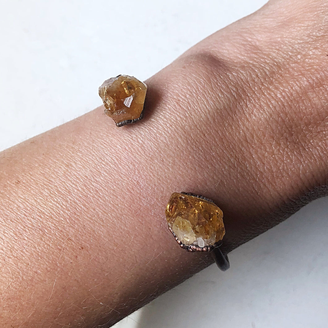 Raw Citrine Cuff Bracelet (Icarus Soaring Collection)