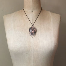 Load image into Gallery viewer, Round Sunstone & Clear Quartz Necklace #2- Ready to Ship