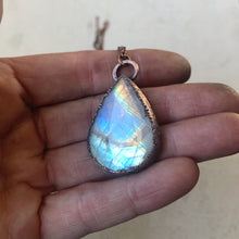 Load image into Gallery viewer, Rainbow Moonstone Teardrop Necklace Round #1 - Ready to Ship
