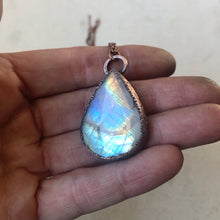Load image into Gallery viewer, Rainbow Moonstone Teardrop Necklace Round #1 - Ready to Ship