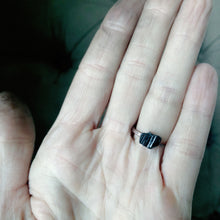 Load image into Gallery viewer, Black Tourmaline Stacking Ring #5 (Size 6.5)