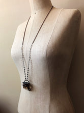 Load image into Gallery viewer, Smoky Quartz Point with Black Druzy Necklace - Ready to Ship (Flower Moon Collection)