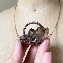 Load image into Gallery viewer, Smoky Quartz Cluster Necklace #1 - Ready to Ship