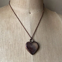 Load image into Gallery viewer, Moss Agate Heart Necklace #2 - Ready to Ship