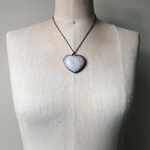 Load image into Gallery viewer, White Agate Druzy “Broken Open” Heart Necklace #2 - Ready to Ship