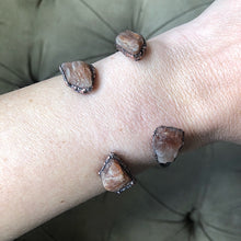 Load image into Gallery viewer, Raw Sunstone Chakra Cuff Bracelet - Made to Order