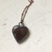 Load image into Gallery viewer, Moss Agate Heart Necklace #5 - Ready to Ship