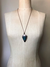Load image into Gallery viewer, Electroformed Small Macaw Feather Necklace - Ready to Ship