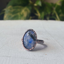 Load image into Gallery viewer, Rainbow Moonstone Ring - Oval #2 (Size 4.75) - Ready to Ship