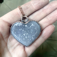 Load image into Gallery viewer, Agate Druzy “Broken Open” Heart Necklace #2 - Ready to Ship