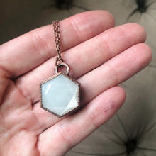 Load image into Gallery viewer, White Moonstone Hexagon Necklace #6 - Ready to Ship