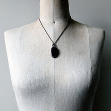 Load image into Gallery viewer, Silver Obsidian Necklace #3
