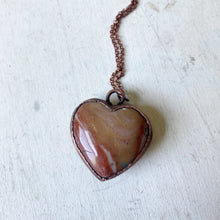 Load image into Gallery viewer, Polychrome Jasper Heart Necklace #1