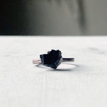 Load image into Gallery viewer, Black Tourmaline Stacking Ring #5 (Size 6.5)