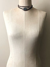 Load image into Gallery viewer, Labradorite and Leather Wrap Bracelet/Choker #2 (5/17 Update)