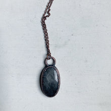 Load image into Gallery viewer, Silver Obsidian Necklace #3