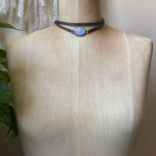 Load image into Gallery viewer, Rainbow Moonstone & Leather Wrap Bracelet/Choker #1 - Ready to Ship