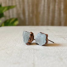 Load image into Gallery viewer, Raw Aquamarine Stud Earrings - Made to Order