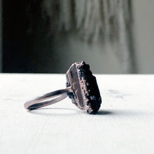 Load image into Gallery viewer, Black Tourmaline Statement Ring #4 (Size 6.75)