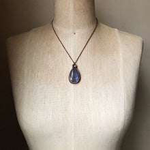Load image into Gallery viewer, Medium Labradorite Teardrop Necklace (Purple)- Ready to Ship