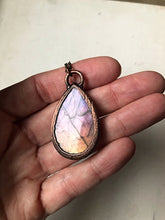 Load image into Gallery viewer, Medium Labradorite Teardrop Necklace (Pinkish Purple)- Ready to Ship