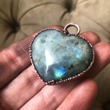 Load image into Gallery viewer, Labradorite Heart Necklace #2