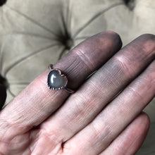 Load image into Gallery viewer, Grey Moonstone Ring - Heart #2 (Size 6.25) - Ready to Ship