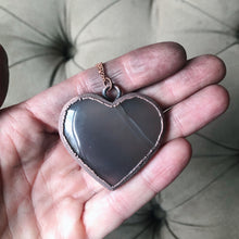 Load image into Gallery viewer, Agate Druzy “Broken Open” Heart Necklace #2 - Ready to Ship