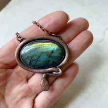 Load image into Gallery viewer, Labradorite with Sculpted Snake Necklace - Ready to Ship